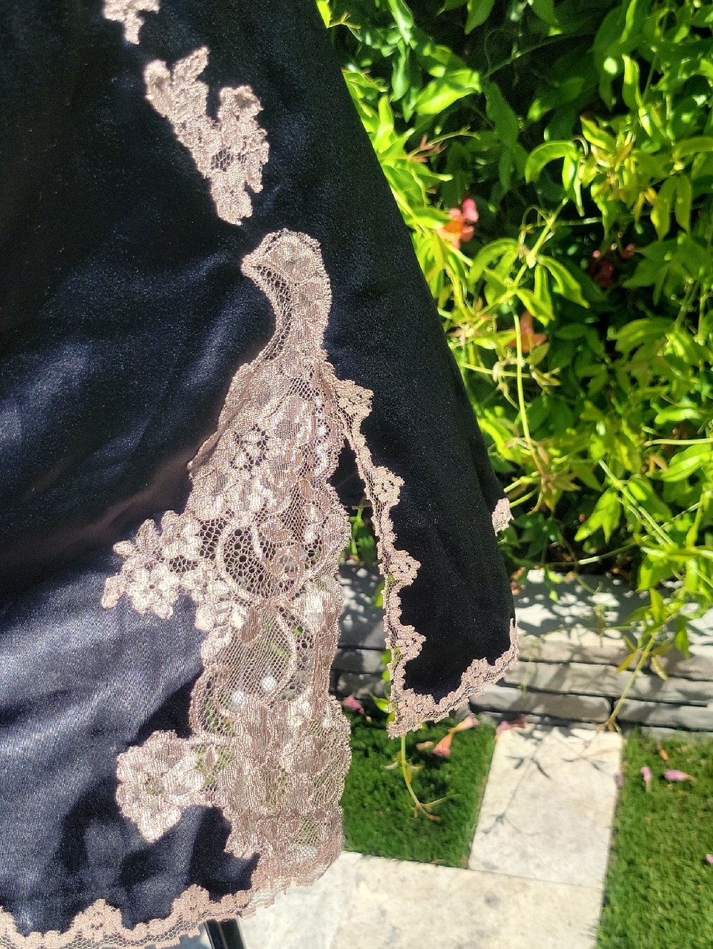 Victoria's Secret Black Slip Dress Lingerie With Lace Trim M - Picture 13 of 15